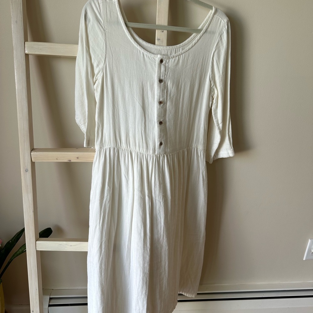 Wares by Olli Ella Cream Button-Down Dress